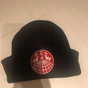 5/15$ Kids Black Beanie with Red Logo​​
